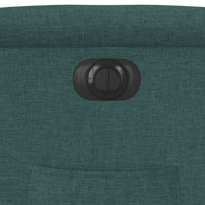 vidaXL Fauteuil relax électrique Vert foncé Tissu