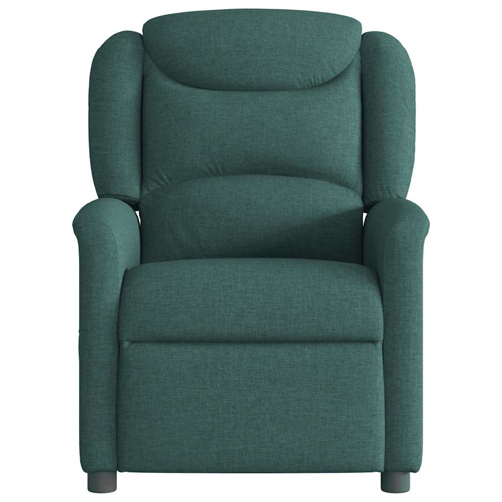vidaXL Fauteuil relax électrique Vert foncé Tissu