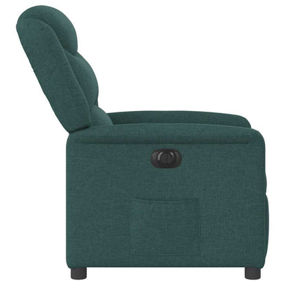 vidaXL Fauteuil relax électrique Vert foncé Tissu