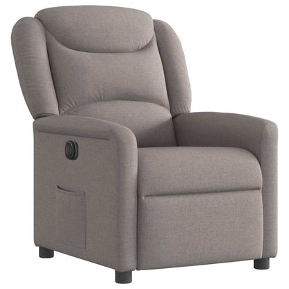 vidaXL Fauteuil relax électrique tissu taupe