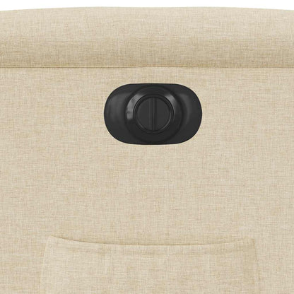 vidaXL Relaxsessel Elektrisch Creme Stoff