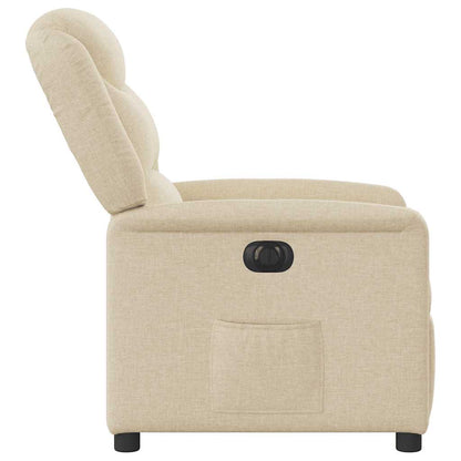 vidaXL Relaxsessel Elektrisch Creme Stoff