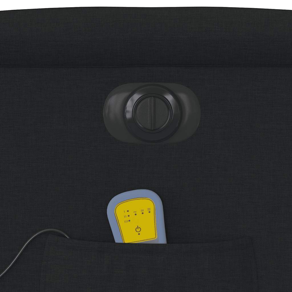 vidaXL Fauteuil de massage électrique Noir Tissu