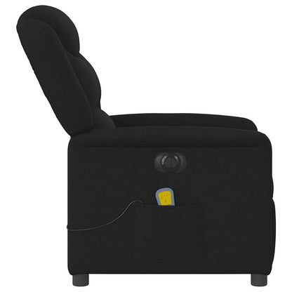 vidaXL Fauteuil de massage électrique Noir Tissu
