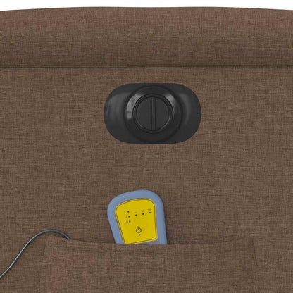 vidaXL Fauteuil de massage électrique marron en tissu