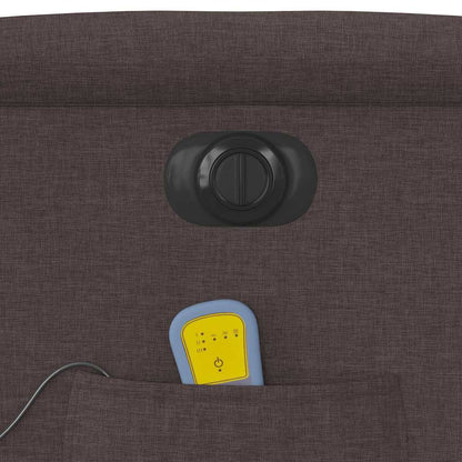 vidaXL Fauteuil de massage électrique marron foncé en tissu