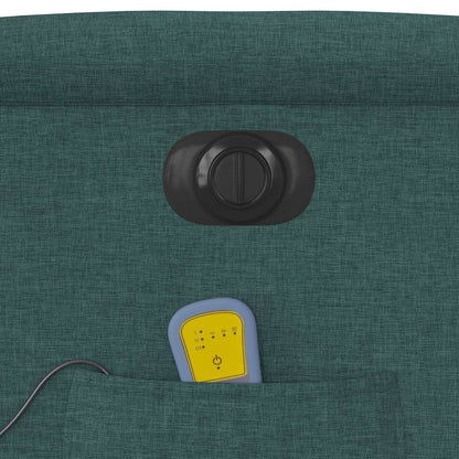 vidaXL Massagesessel Elektrisch Dunkelgrün Stoff