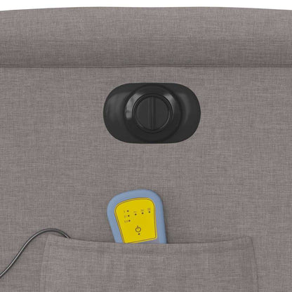 vidaXL Fauteuil de massage électrique en tissu taupe