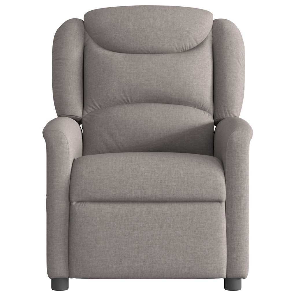vidaXL Fauteuil de massage électrique en tissu taupe
