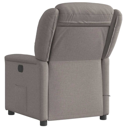 vidaXL Fauteuil de massage électrique en tissu taupe