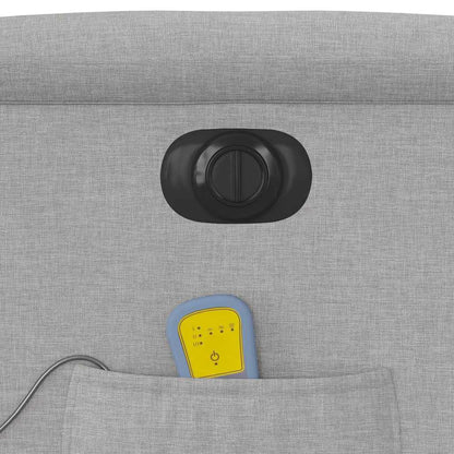 vidaXL Fauteuil de massage électrique Gris nuage en tissu