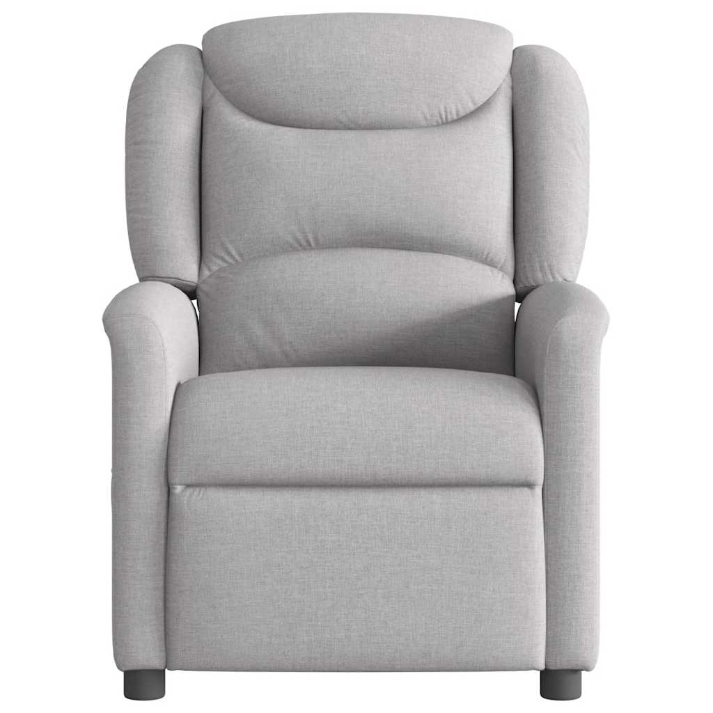 vidaXL Fauteuil de massage électrique Gris nuage en tissu