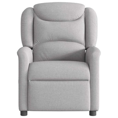vidaXL Fauteuil de massage électrique Gris nuage en tissu