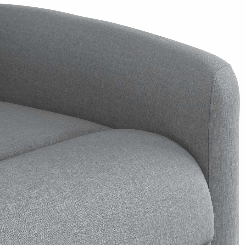 Fauteuil relax électrique avec fonction releveur en tissu gris clair vidaXL