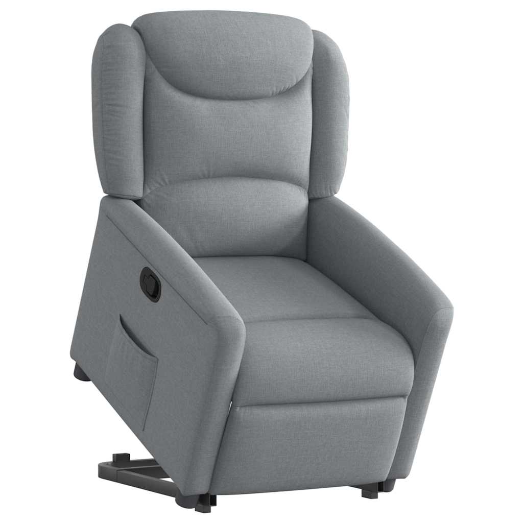 Fauteuil relax électrique avec fonction releveur en tissu gris clair vidaXL