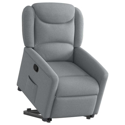 Fauteuil relax électrique avec fonction releveur en tissu gris clair vidaXL