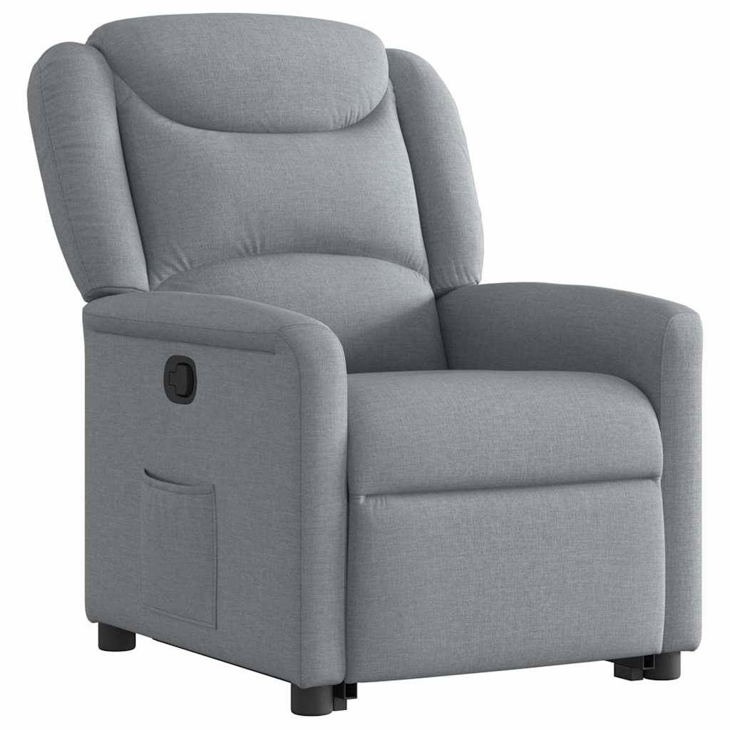 Fauteuil relax électrique avec fonction releveur en tissu gris clair vidaXL