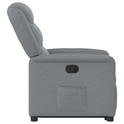 Fauteuil relax électrique avec fonction releveur en tissu gris clair vidaXL