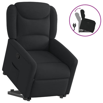 vidaXL Fauteuil releveur inclinable électrique noir en tissu