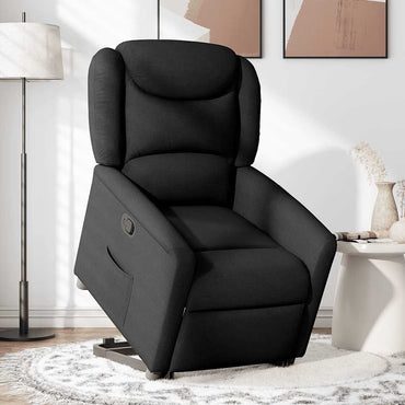 vidaXL Fauteuil releveur inclinable électrique noir en tissu