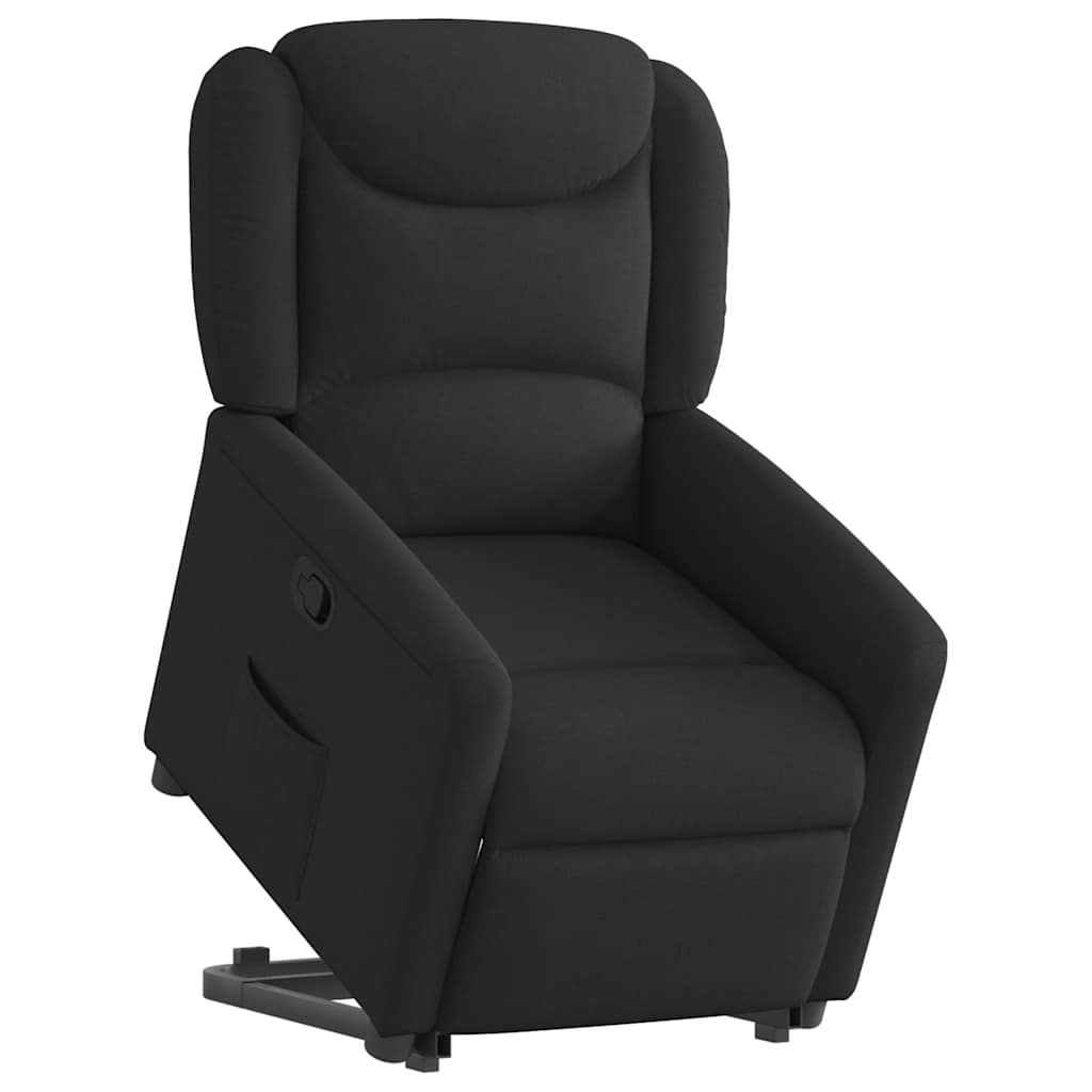 vidaXL Fauteuil releveur inclinable électrique noir en tissu