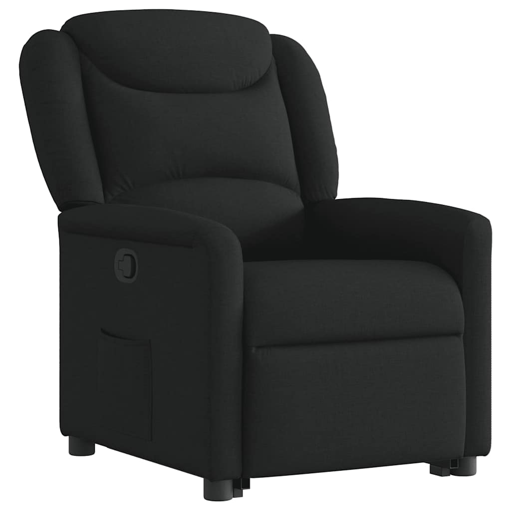 vidaXL Fauteuil releveur inclinable électrique noir en tissu