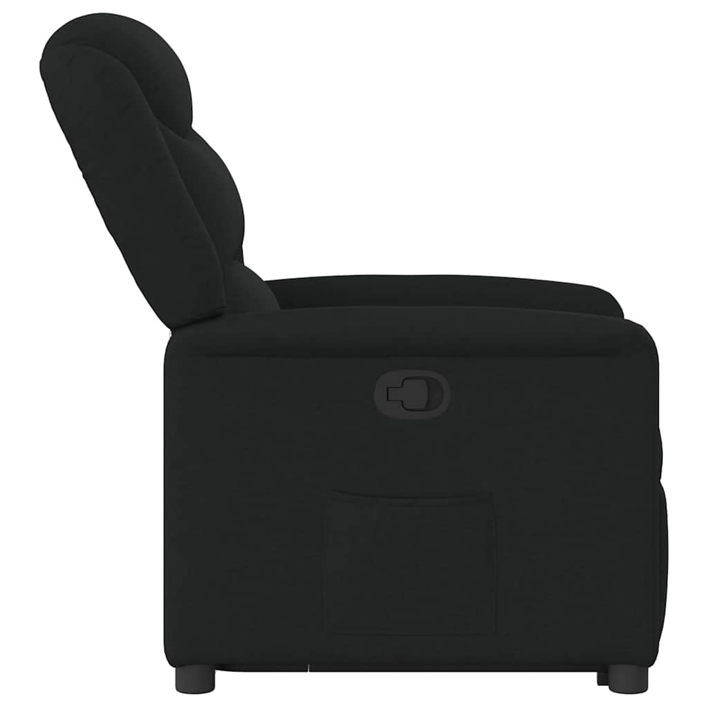 vidaXL Fauteuil releveur inclinable électrique noir en tissu