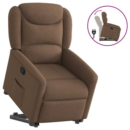 vidaXL Relaxsessel mit Aufstehhilfe Braun Stoff