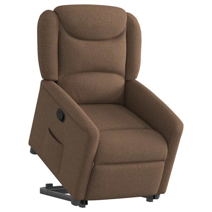 vidaXL Relaxsessel mit Aufstehhilfe Braun Stoff