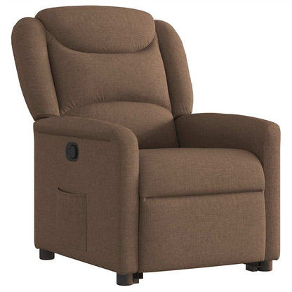 vidaXL Relaxsessel mit Aufstehhilfe Braun Stoff