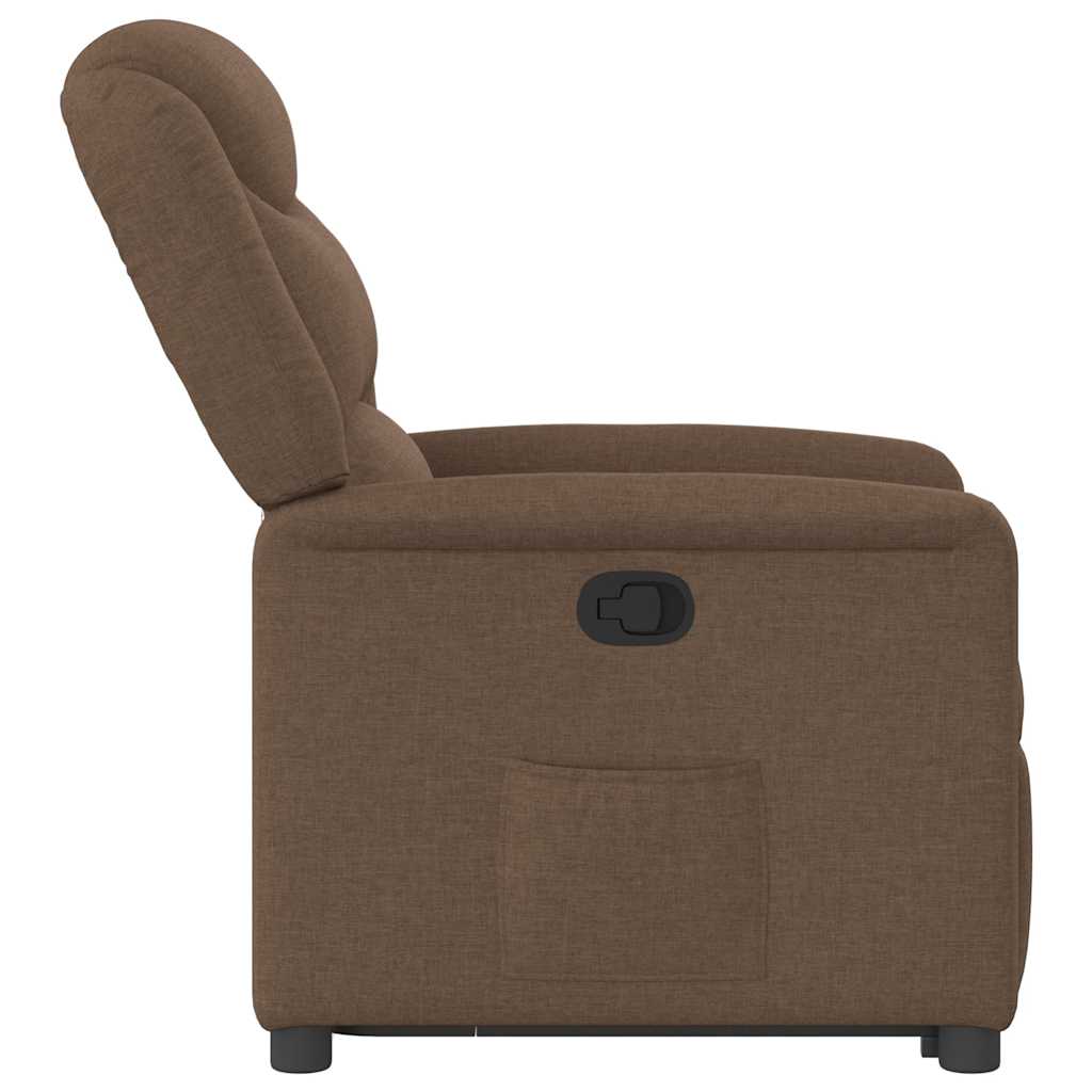 vidaXL Relaxsessel mit Aufstehhilfe Braun Stoff