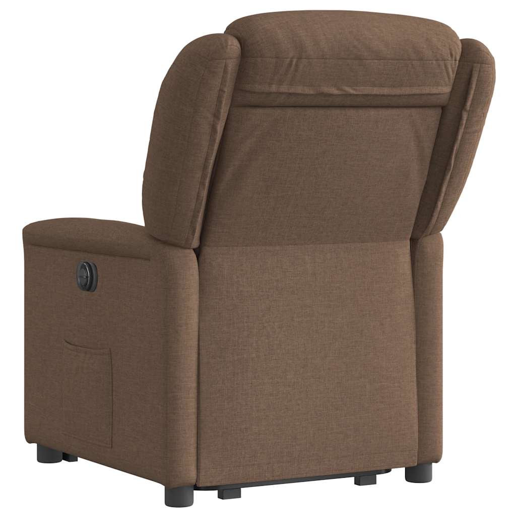 vidaXL Relaxsessel mit Aufstehhilfe Braun Stoff