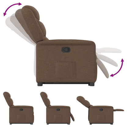 vidaXL Relaxsessel mit Aufstehhilfe Braun Stoff