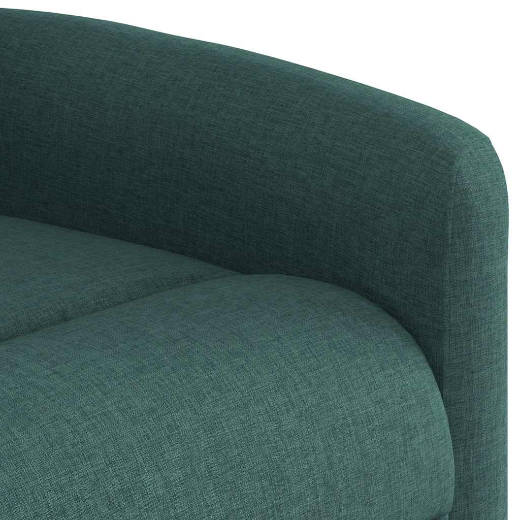 vidaXL Relaxsessel mit Aufstehhilfe Dunkelgrün Stoff