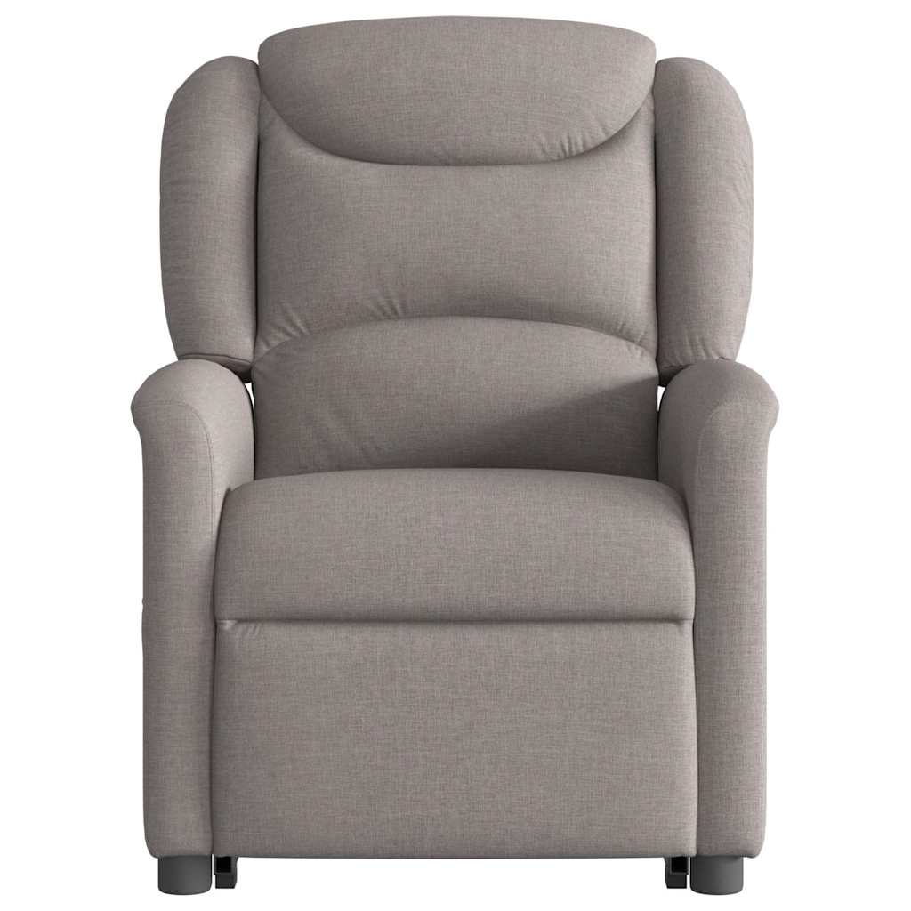 vidaXL Relaxsessel mit Aufstehhilfe Taupe Stoff