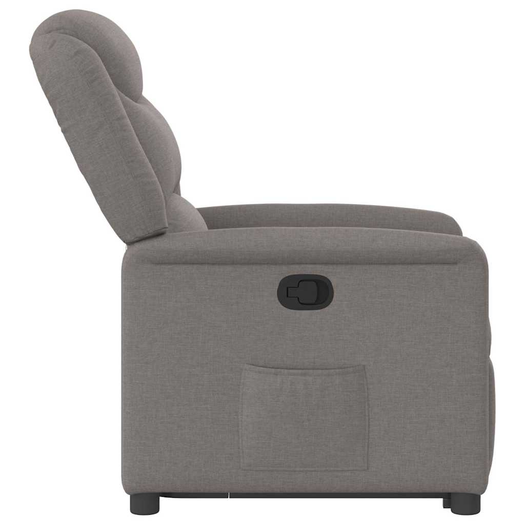 vidaXL Relaxsessel mit Aufstehhilfe Taupe Stoff