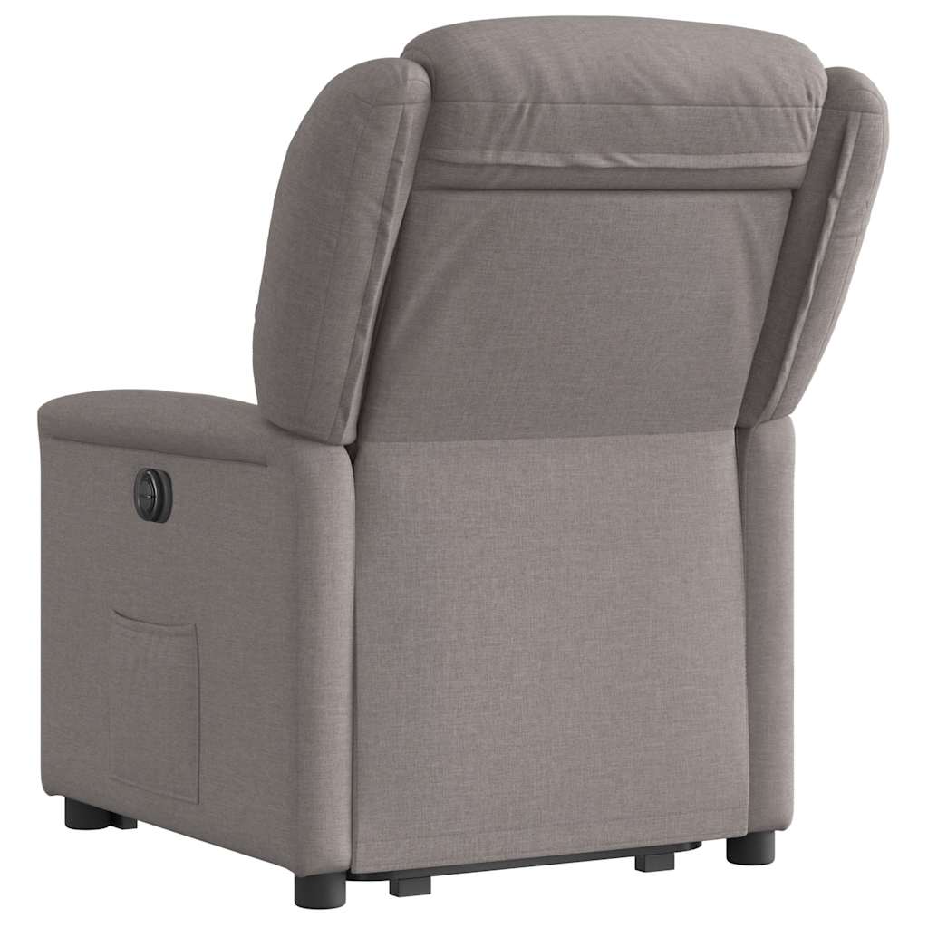 vidaXL Relaxsessel mit Aufstehhilfe Taupe Stoff