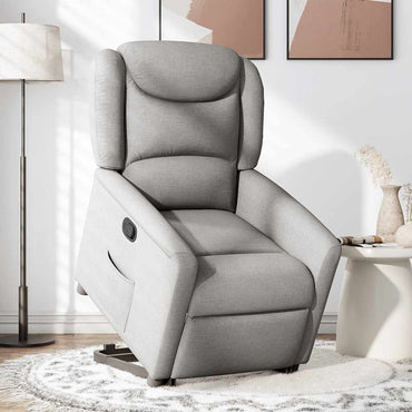 vidaXL Fauteuil relax avec fonction releveur Gris nuage Tissu