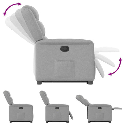 vidaXL Fauteuil relax avec fonction releveur Gris nuage Tissu
