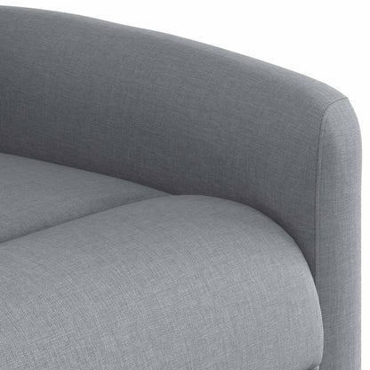 vidaXL Massagesessel mit Aufstehhilfe Hellgrau Stoff