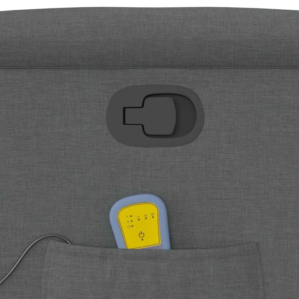 vidaXL Fauteuil de massage releveur gris foncé en tissu