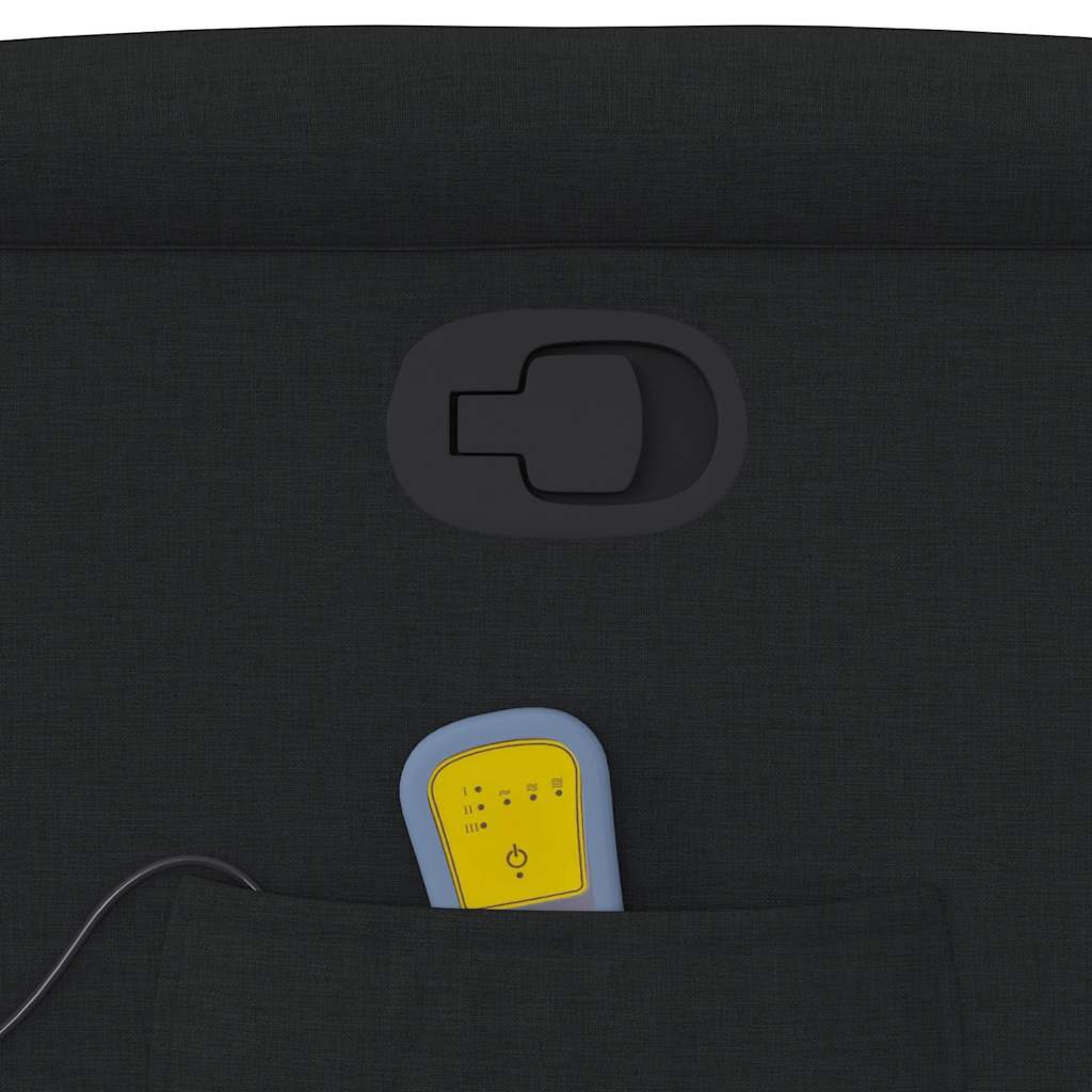 vidaXL Fauteuil de massage inclinable et releveur en tissu noir