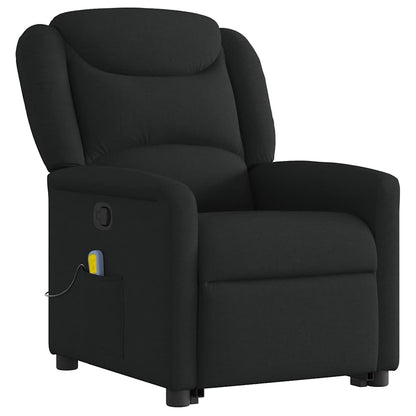 vidaXL Fauteuil de massage inclinable et releveur en tissu noir