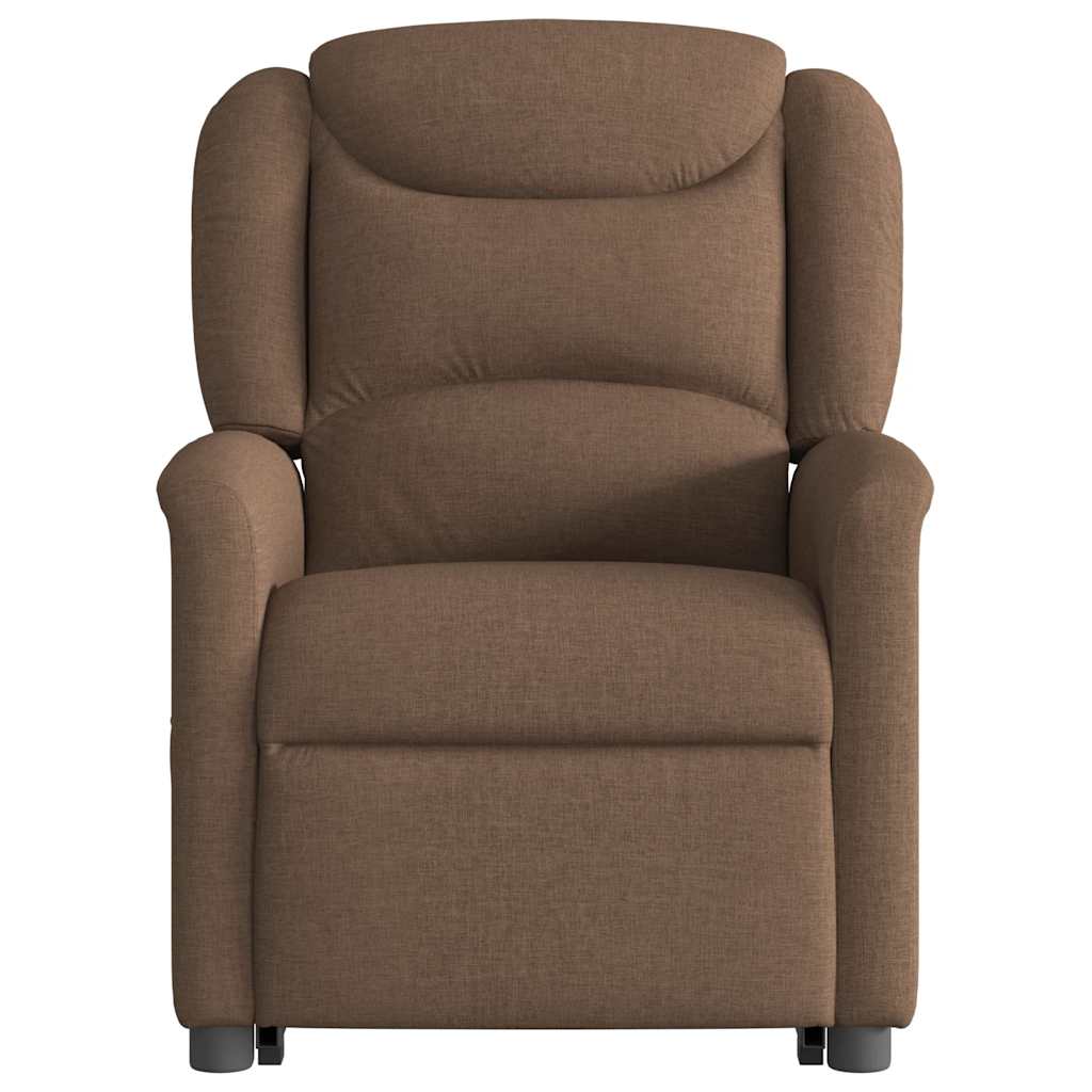 vidaXL Fauteuil de massage releveur tissu marron