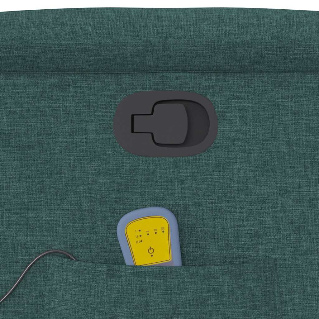 vidaXL Fauteuil de massage releveur Vert foncé Tissu