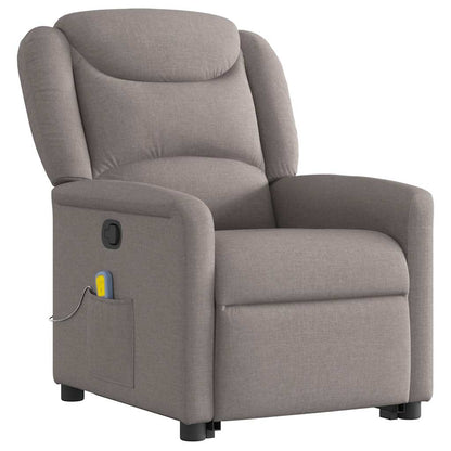 Fauteuil de massage releveur taupe en tissu vidaXL
