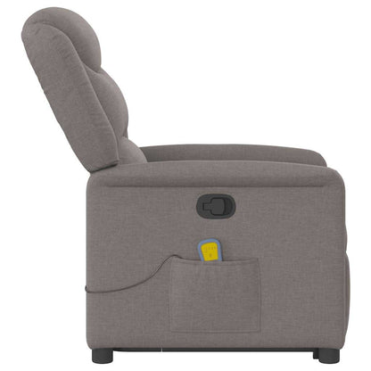 Fauteuil de massage releveur taupe en tissu vidaXL