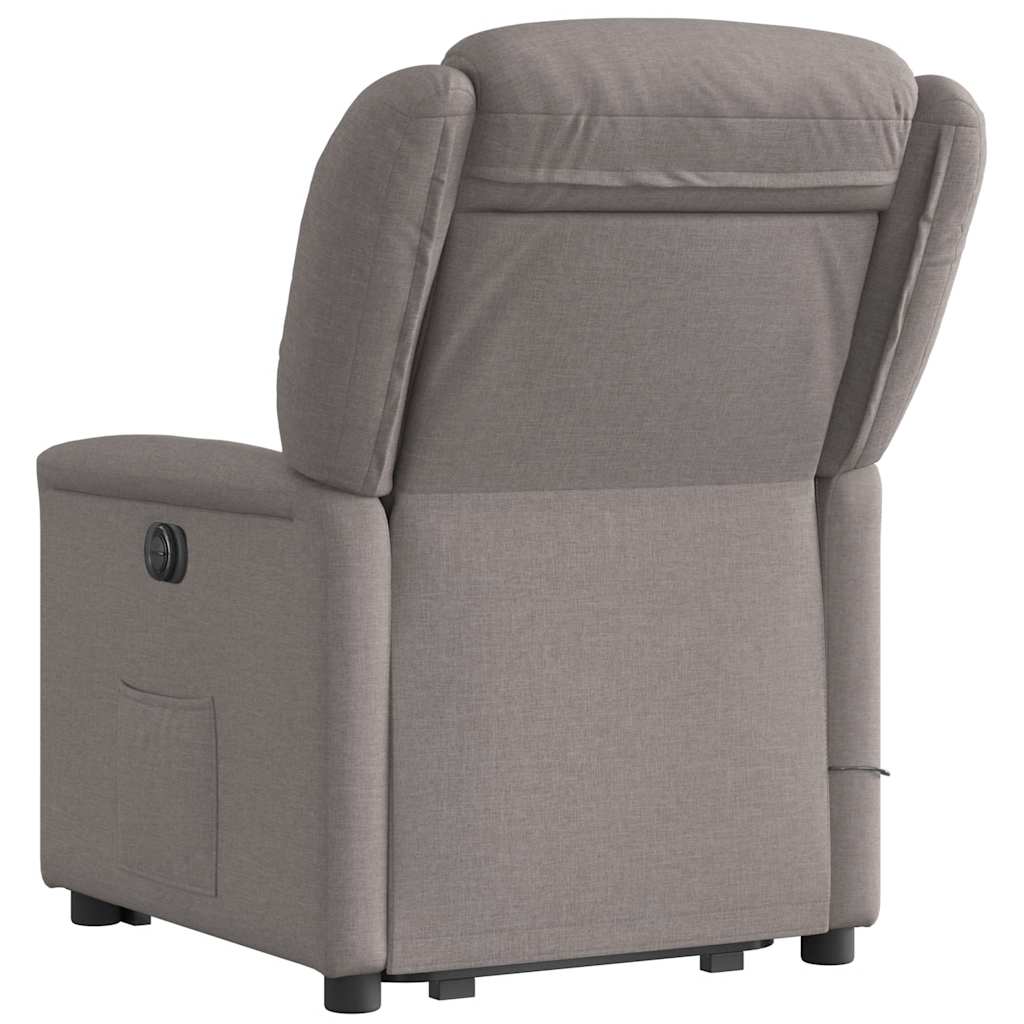 Fauteuil de massage releveur taupe en tissu vidaXL