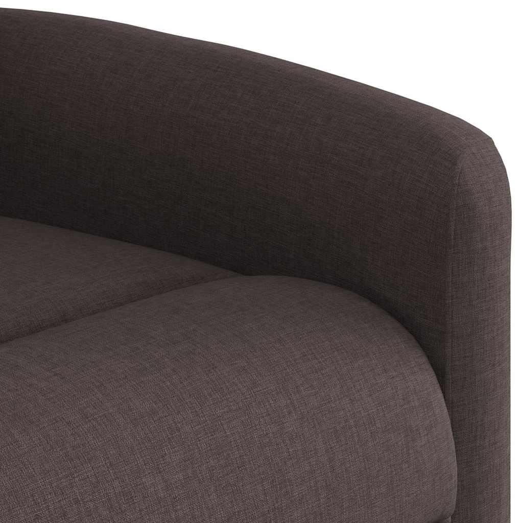 vidaXL Fauteuil releveur électrique marron foncé en tissu