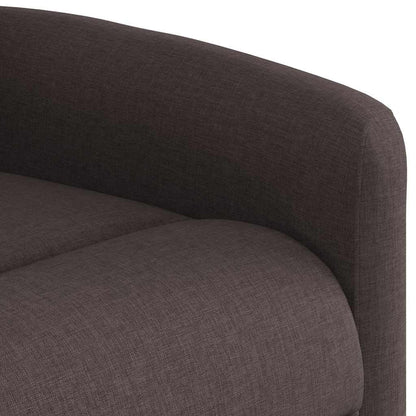 vidaXL Fauteuil releveur électrique marron foncé en tissu